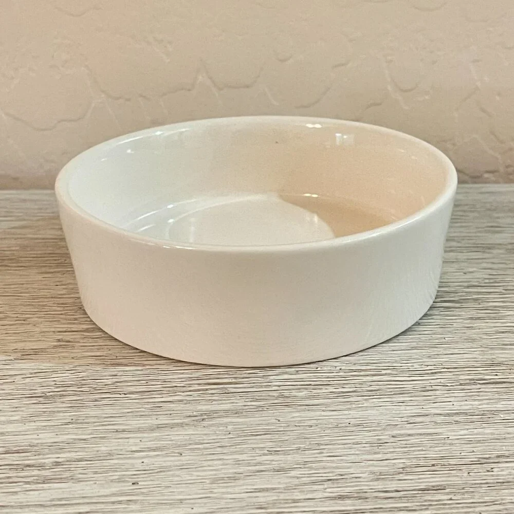 New Rae Dunn Meow Dish Pets Cats Artisan Collection Food Water